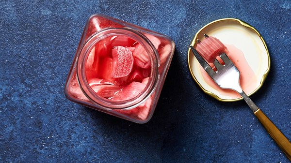 Pickled rhubarb