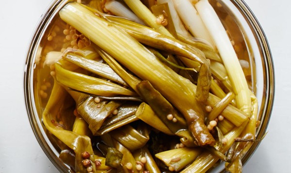 Pickled scallions