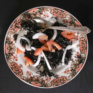 Pickled seaweed salad (Hijiki namasu)