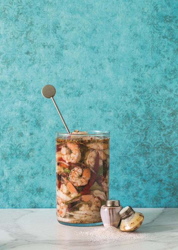 Pickled shrimp & onions