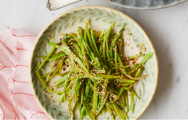 PIckled sprouting broccoli stems