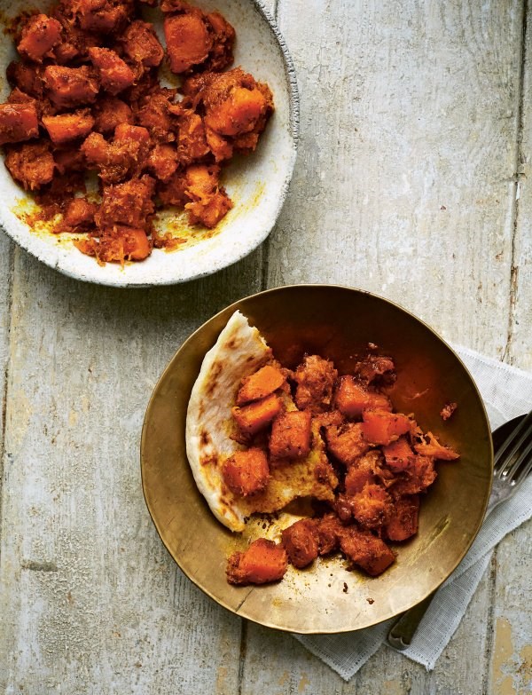 Pickled squash with turmeric & dried mango powder