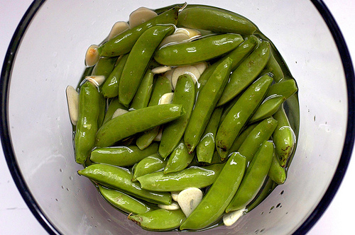 Pickled sugar snap peas