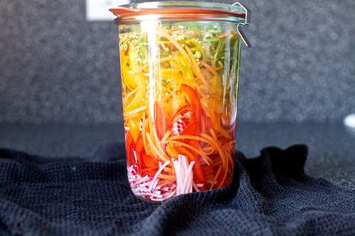 Pickled vegetable sandwich slaw