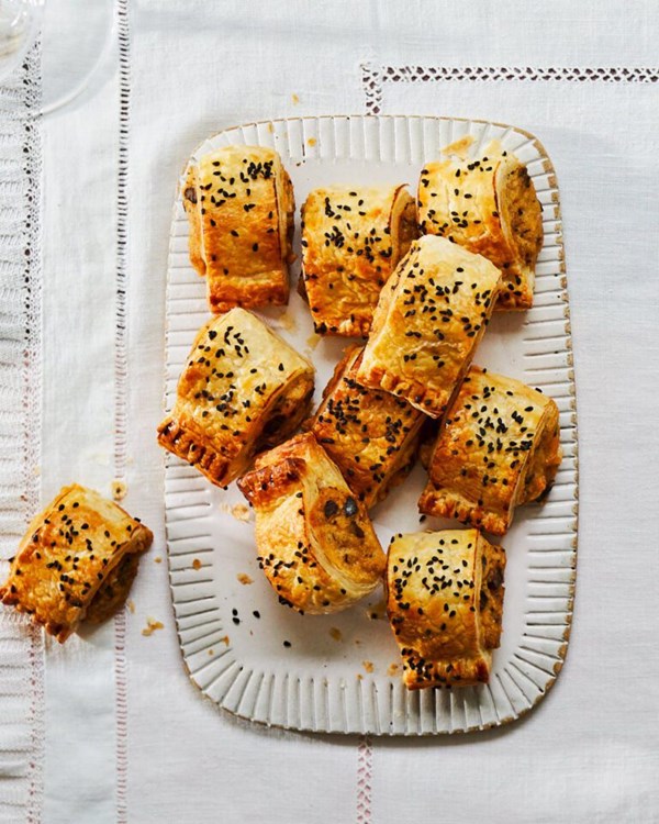Pickled walnut and cheese rolls 