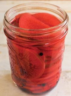 Pickled watermelon radishes