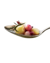 Pickled wild onions with honey and wild rosemary