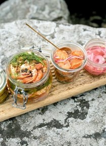 Pickled wild salmon