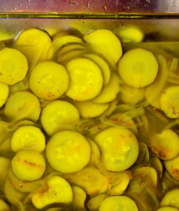 Pickled zucchini