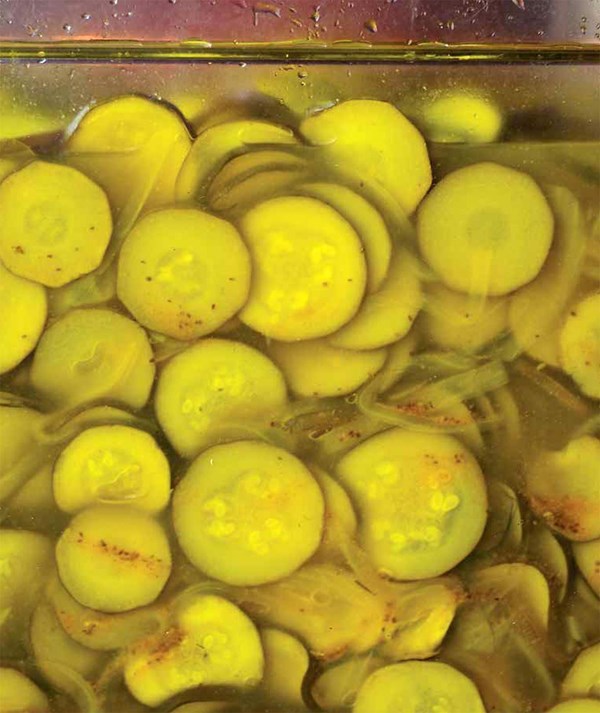Pickled zucchini