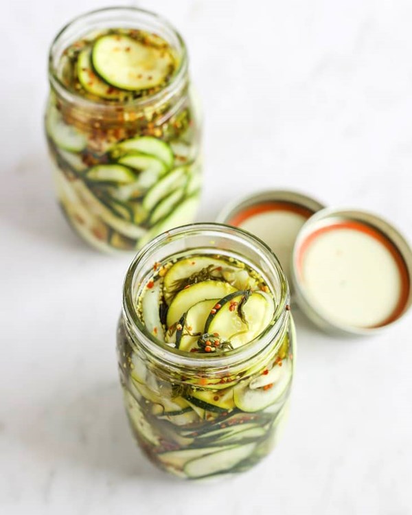 Pickled zucchini