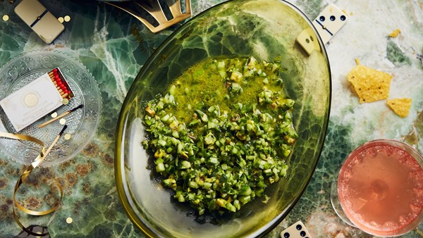 Pico de gallo verde