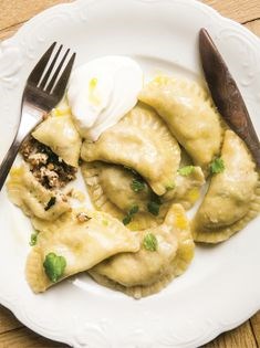 Pierogi with buckwheat, Bryndza, and mint (Pierogi z kaszą gryczaną, Bryndzą i miętą)