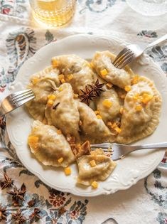 Pierogi with sauerkraut, mushrooms, and candied orange zest (Pierogi z kiszoną kapustą, grzybami i kandyzowaną skórką z pomarańczy