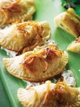 Pierogies with fixins