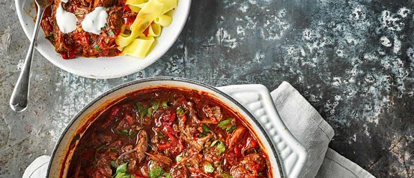 Pig cheek goulash