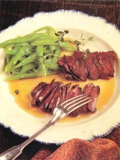 Pigeon breast with honey and ginger