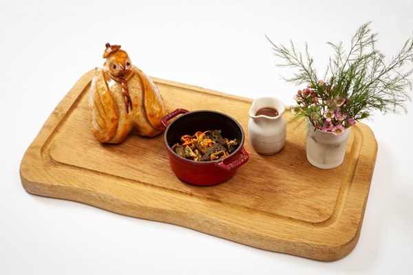 Pigeon de Bresse baked in a salt pastry crust