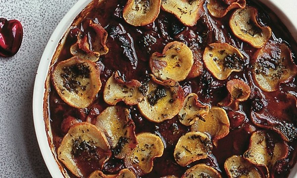 Pigeon, parsnip and porcini pie