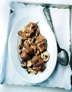 Pig's liver Cortona style with mushrooms (Fegatelli alla Cortonese con funghi)