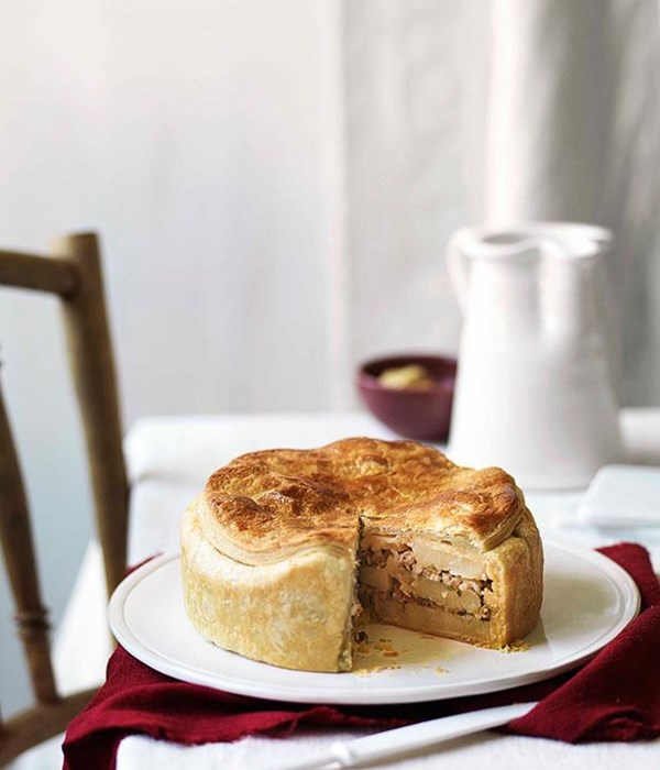Pig's trotters and potato tourte