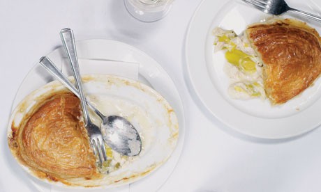 Pike and leek pie