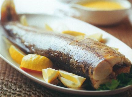 Pike with butter sauce