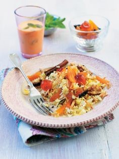 Pilau rice with aromatic spices and fruit