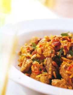 Pilau rice with lamb or goat