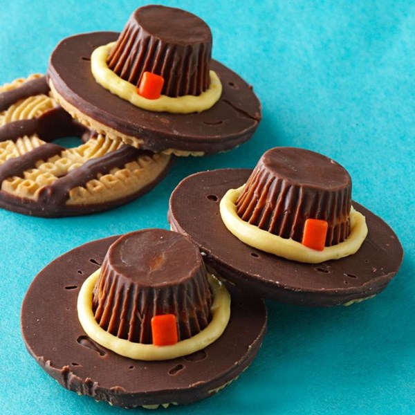 Pilgrim hat cookies