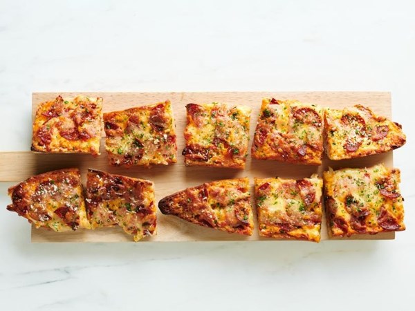 Pimento cheese French bread pizza 