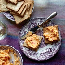 Pimento cheese with salt-and-pepper butter crackers