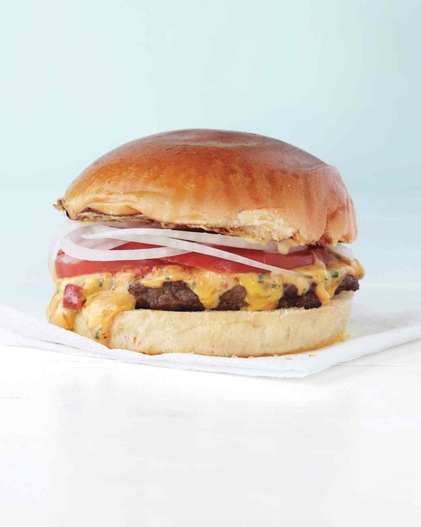 Pimiento-cheese burgers