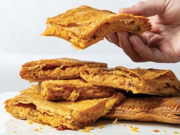 Pimiento cheese slab pie