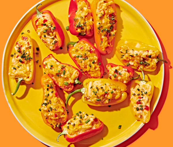 Pimiento cheese-stuffed mini bell peppers