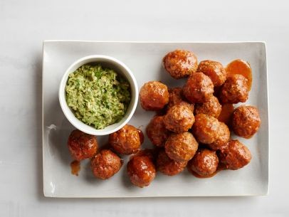 Pimiento meatballs with olive tapenade