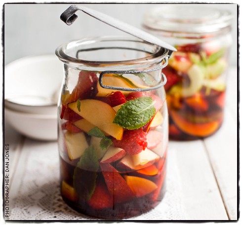 Pimm's fruit salad