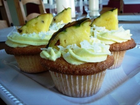 Pina colada cupcakes