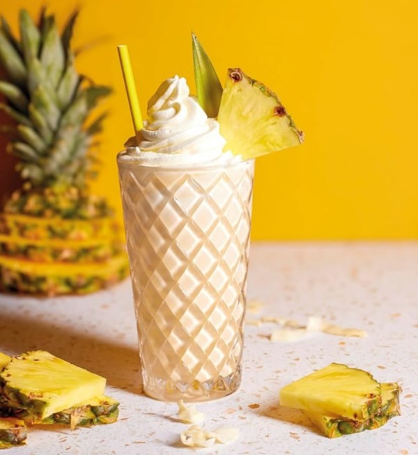 Piña colada happy hour milkshake
