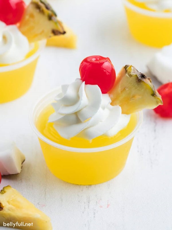 Piña colada Jello shots