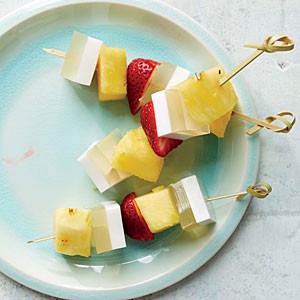 Piña colada on a stick