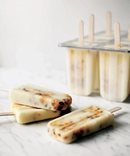 Piña colada passion fruit popsicles