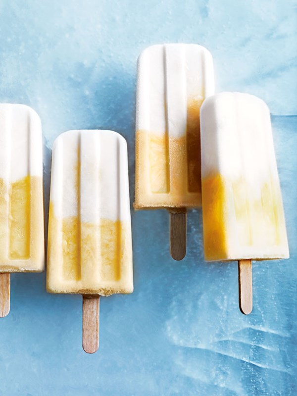 Pina colada popsicles