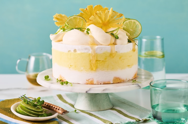 Pine-lime ice cream cake
