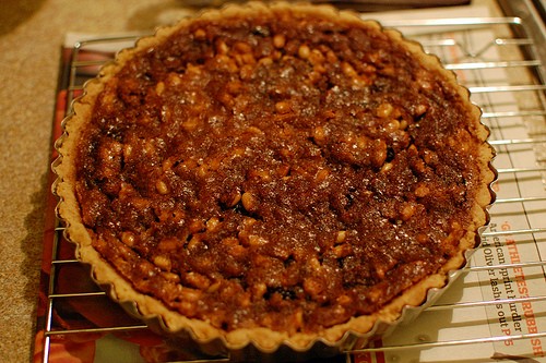 Pine nut and currant tart