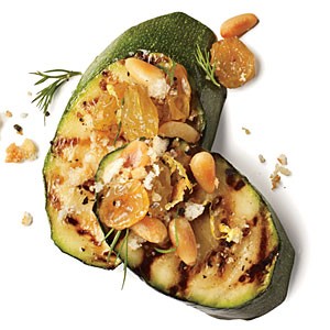 Pine nut and raisin zucchini