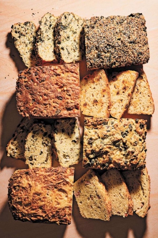 Pine nut and salami quickbread
