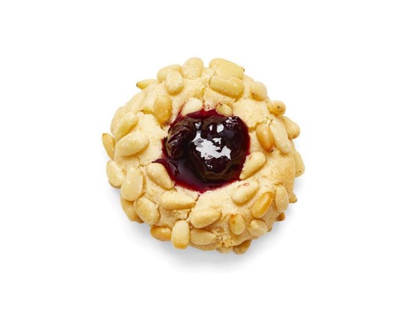 Pine nut-cherry thumbprints