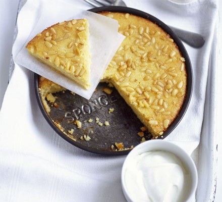 Pine nut, lemon and almond slice