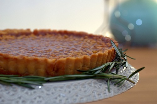 Pine-nut tart with rosemary